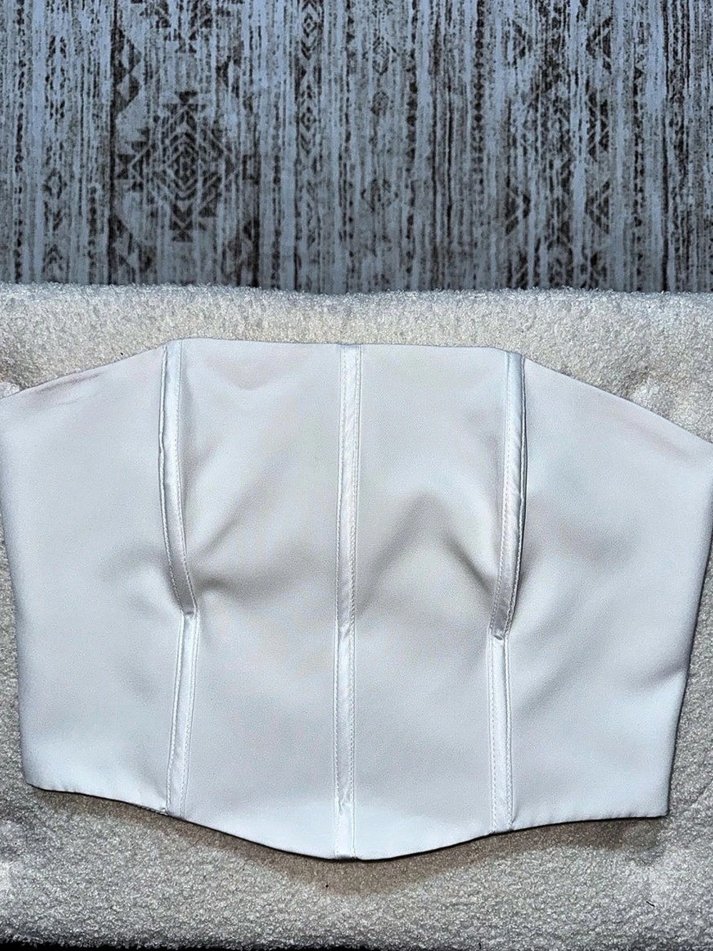 KENDALL + KYLIE Structured White Corset Top Size Small Like New
